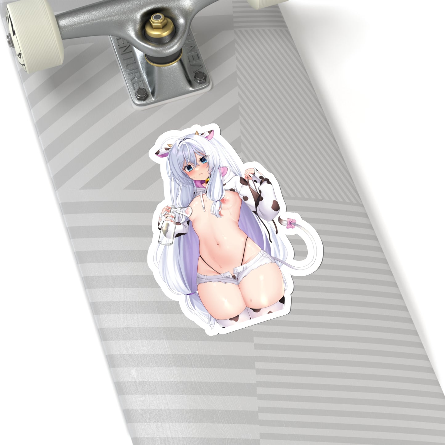 Lewd Stella Unibell Sticker | Cow Costume | Soulworker | Naked Anime Girl Sticker | Uncensored Anime | Small Tits | Sexy Anime Sticker | Waifu | Otaku | HuCow