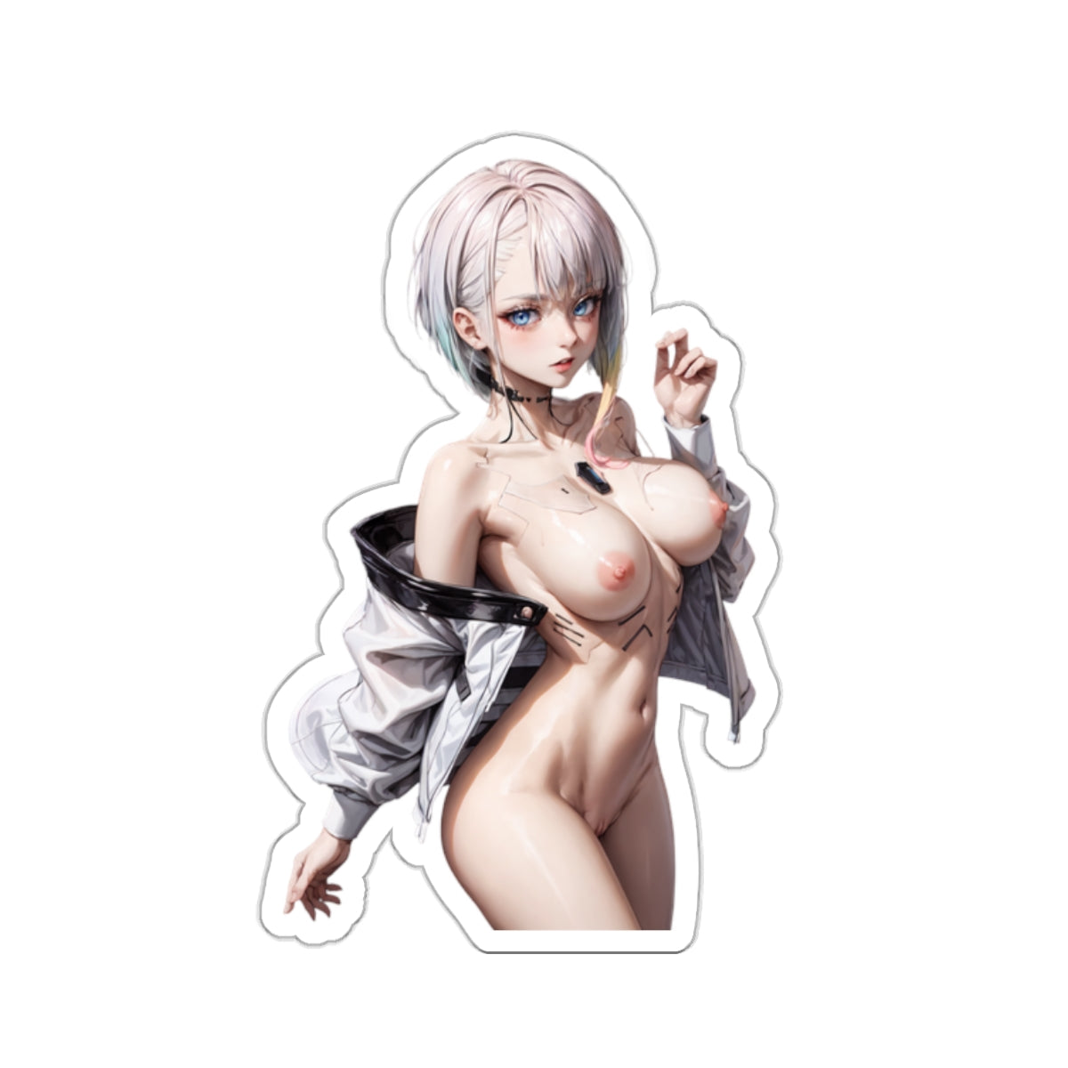 Sexy Anime Sticker | Lucy | Lewd Anime Sticker | Lewd Sticker | Sexy Waifu Sticker | Nude Anime Girl | FairyAI