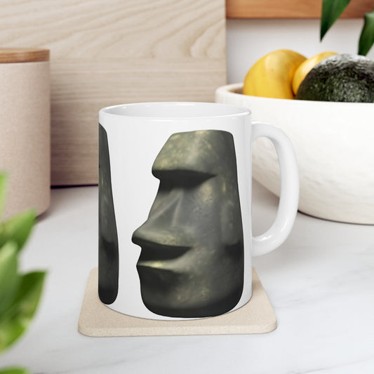 Easter Island Mug | Emoji Meme Mug | Moai Meme Mug | Funny Mug |  Moai Emoji | Moyai Emoji | Moai Statue in Tokyo