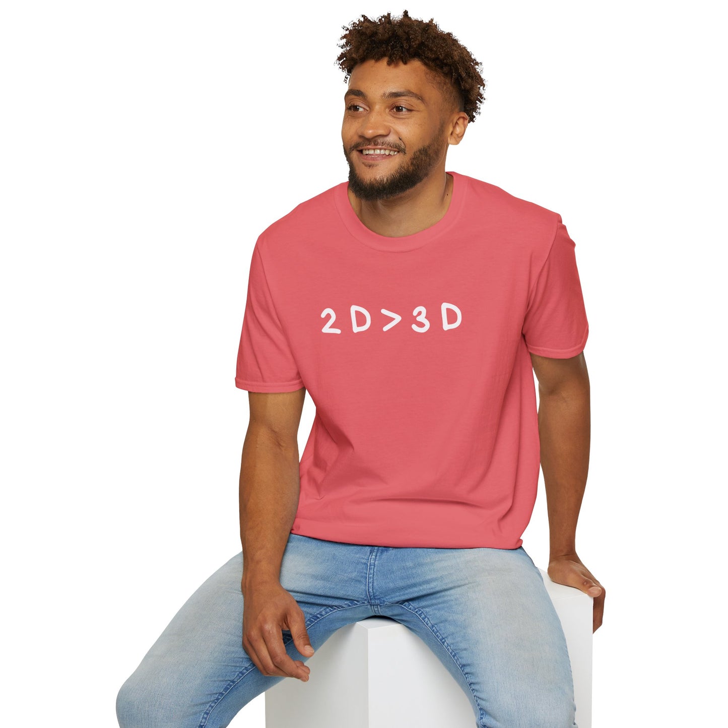 2D>3D T-Shirt | Anime T-Shirt | Anime Merch | Funny Anime Shirt | Otaku | Weeb | Funny