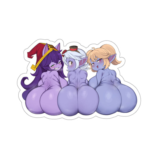 Lewd Lulu Poppy Tristana Sticker | Lol Sticker | Ass | Big Ass | Uncensored Anime | Lewd | Waifu | Otaku