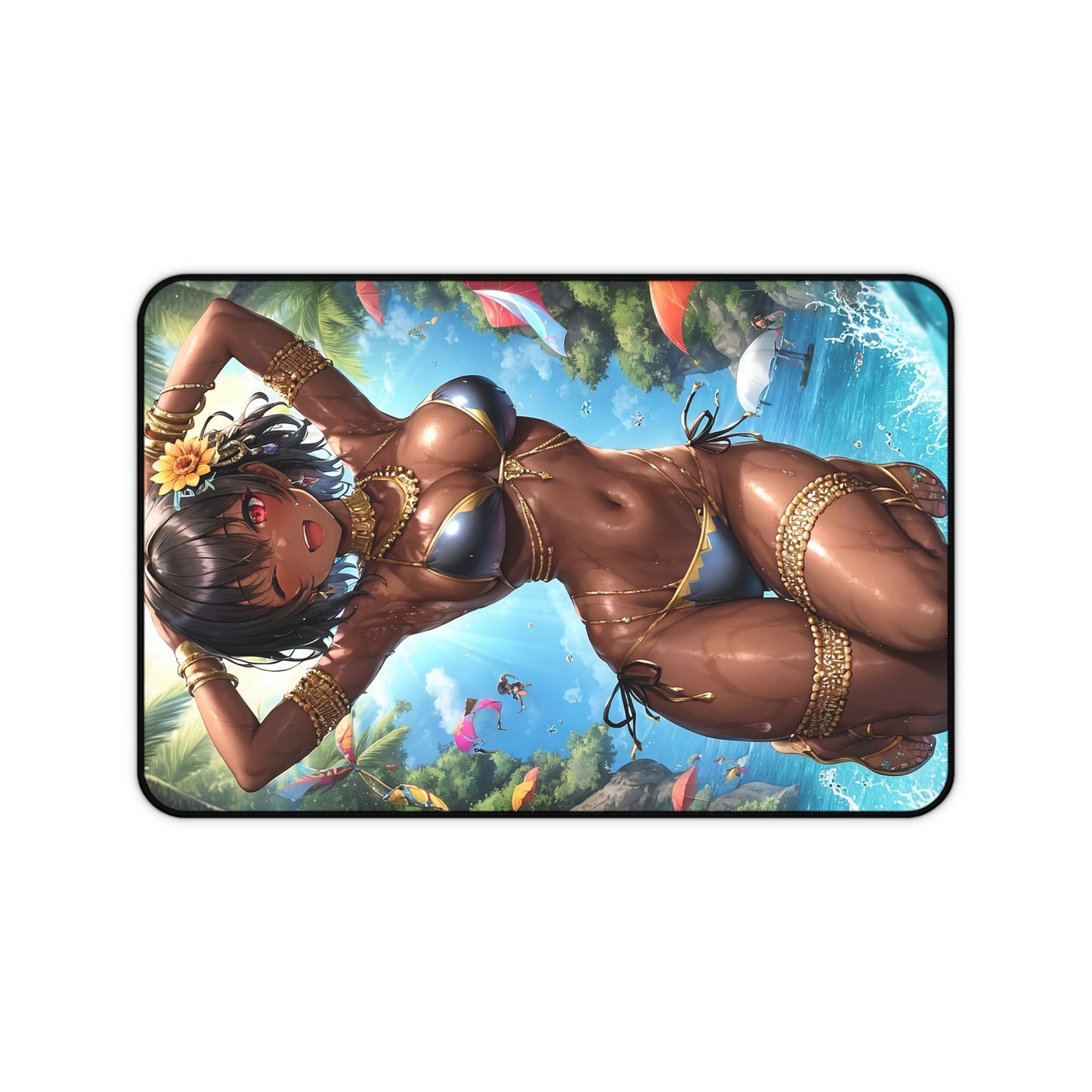 Sexy Mouse Pad | Beautiful Ebony | Ecchi Desk Mat | Waifu | Otaku | Ebony | Bikini | Sexy Playmat | Lewd