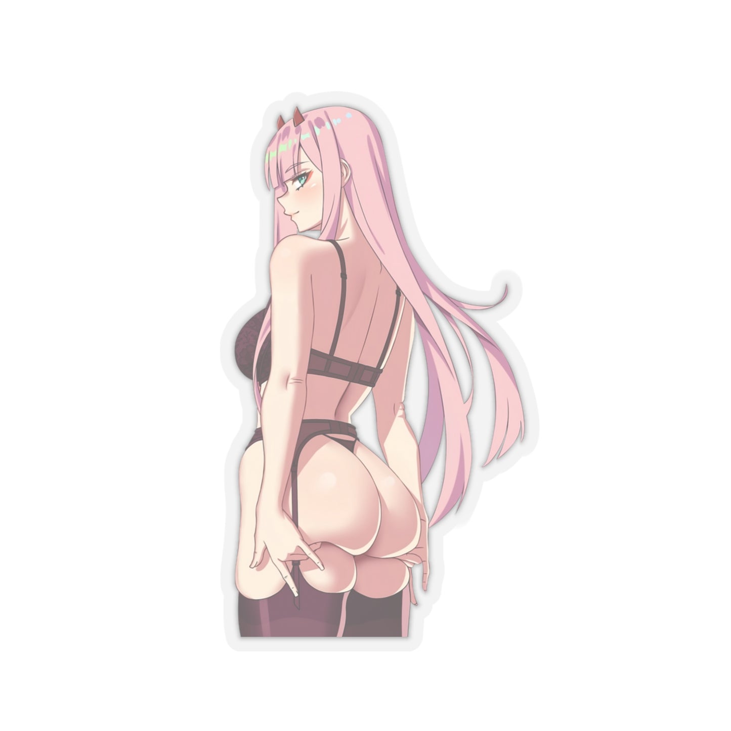 Lewd Anime Girl Sticker | Kiss-Cut Sticker | Zero Two | Ass Lift | Anime Ass | Butt | Zero 2 |