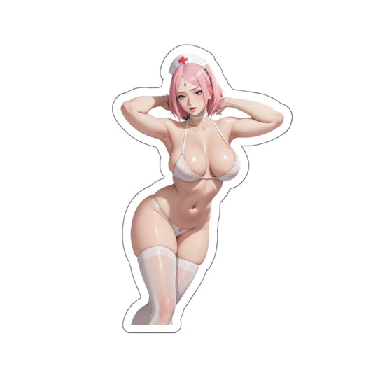 Sexy Waifu Sticker | Sakura | Sexy Nurse | Sexy Anime Sticker | Lewd Anime Sticker | Otaku | Waifu | Waifu Sticker