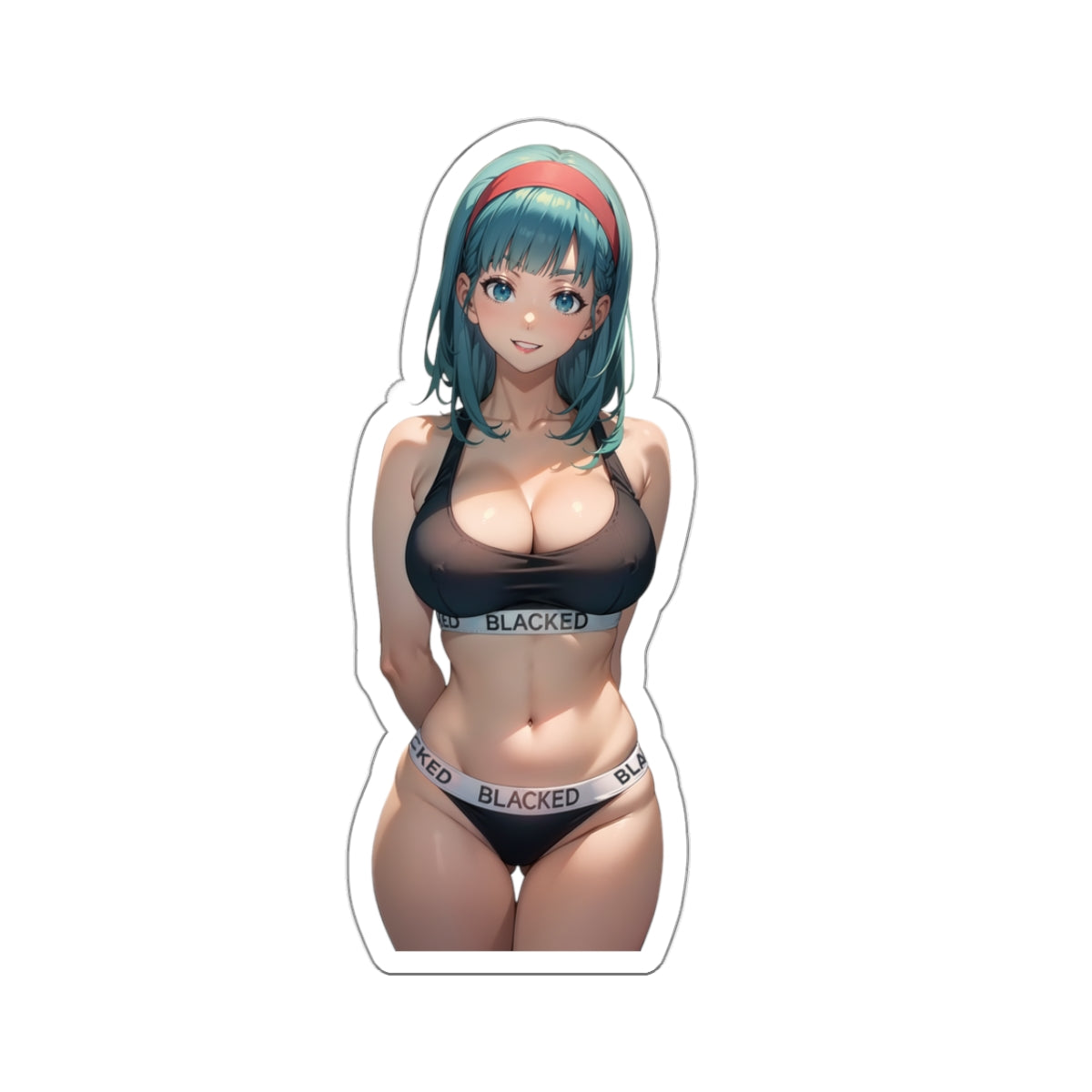 Sexy Anime Sticker | Bulma | Lewd Anime Sticker | Lewd Sticker | Sexy Waifu Sticker | Blacked | SAMSARA_AI