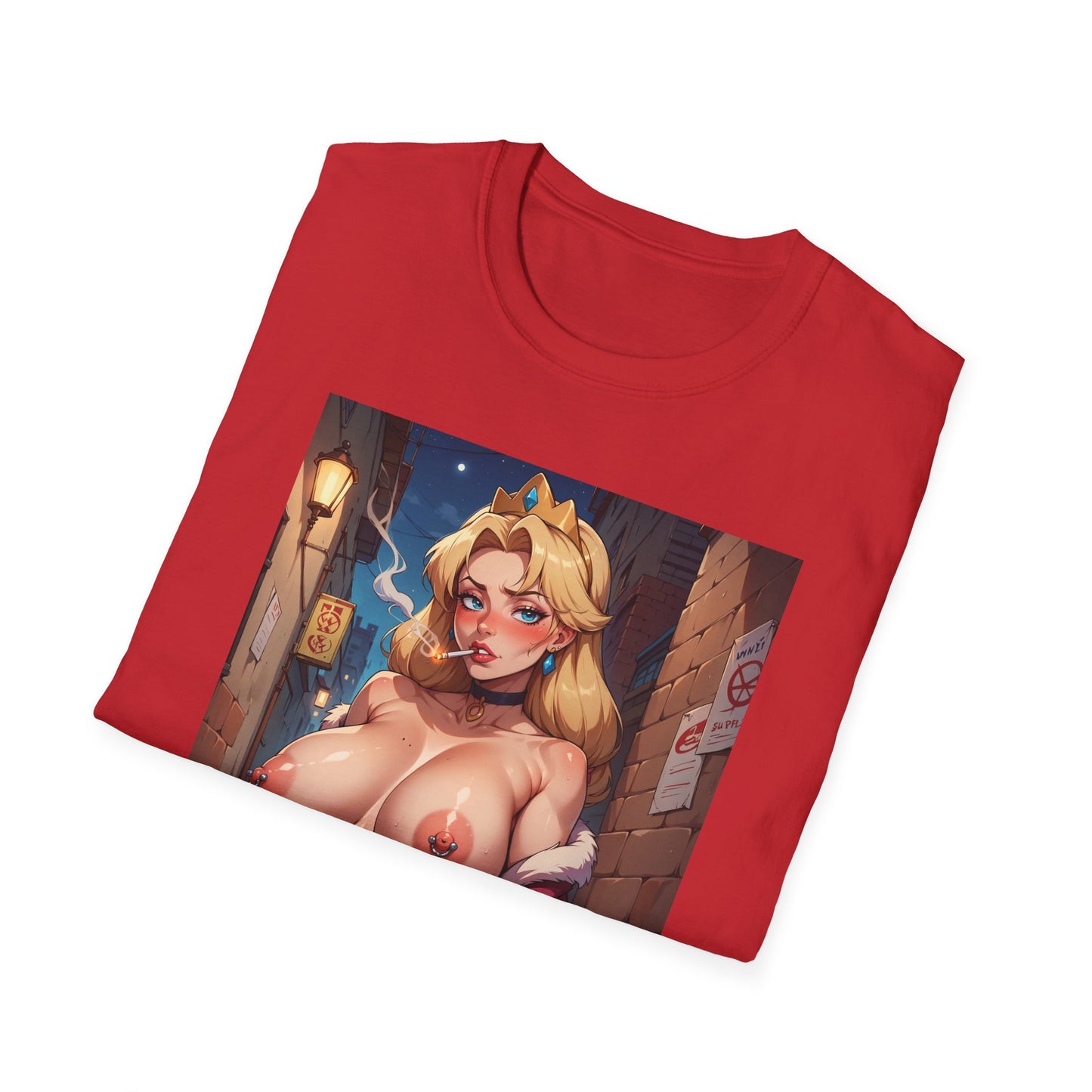 Smoking Hentai Girl T-Shirt | Sexy Anime Girl | Hentai | NSFW | Nipple Piercings