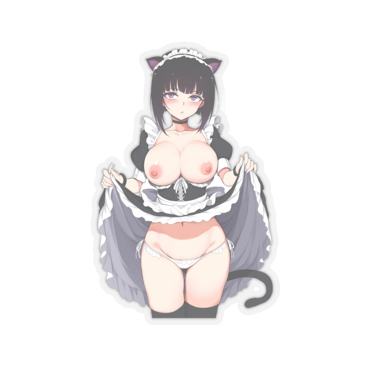 Waifu Sticker | Hentai Girls Sticker | Catgirl Maid