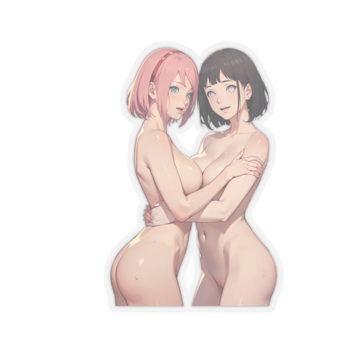 Sexy Anime Sticker | Hinata | Sakura Haruno | Lewd Anime Sticker | Lewd Sticker | Sexy Waifu Sticker | Yuri | SAMSARA_AI