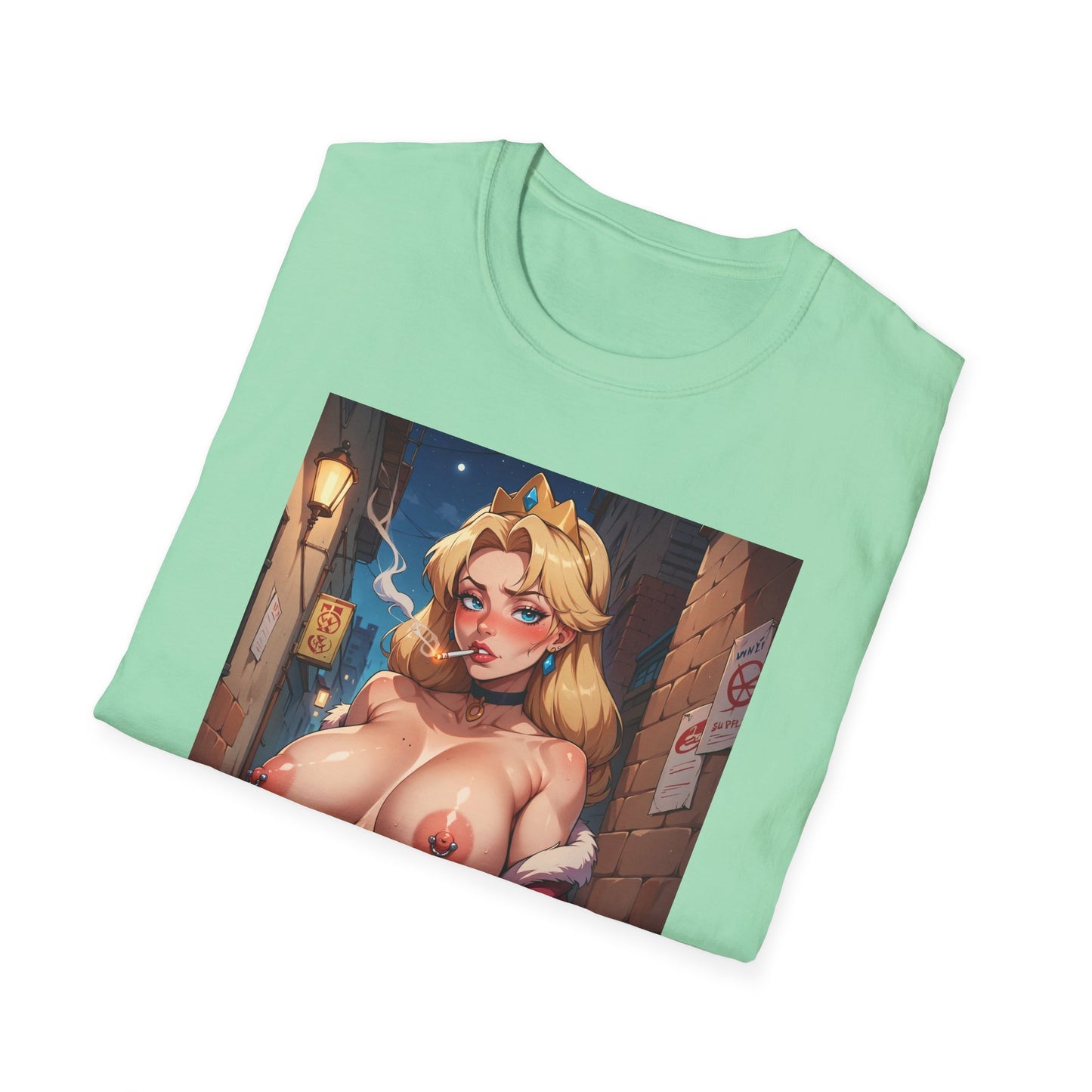 Smoking Hentai Girl T-Shirt | Sexy Anime Girl | Hentai | NSFW | Nipple Piercings