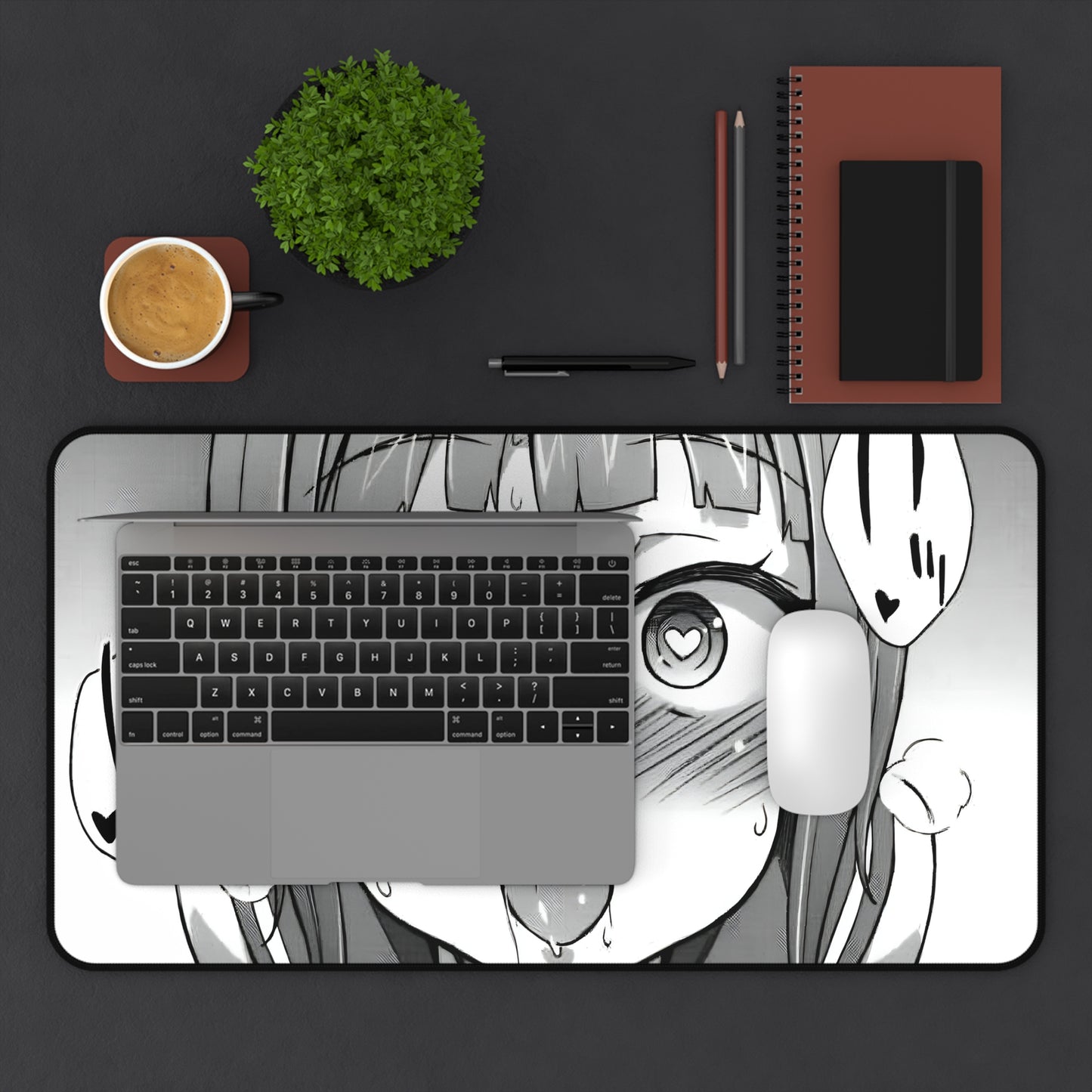 Ahegao Mouse Pad | Ahegao Face | Funny Anime Desk Mat | Ecchi | Waifu | Ahegao | Sexy Playmat | Erotic Anime Face | Lewd