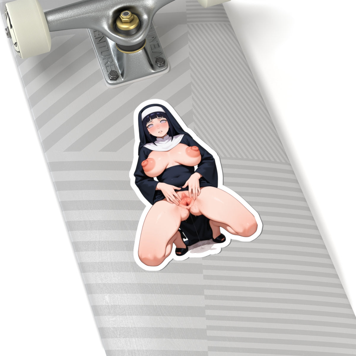 Waifu Sticker | Hentai Girls Sticker | Lewd Nun Pussy Spread Long Nipples