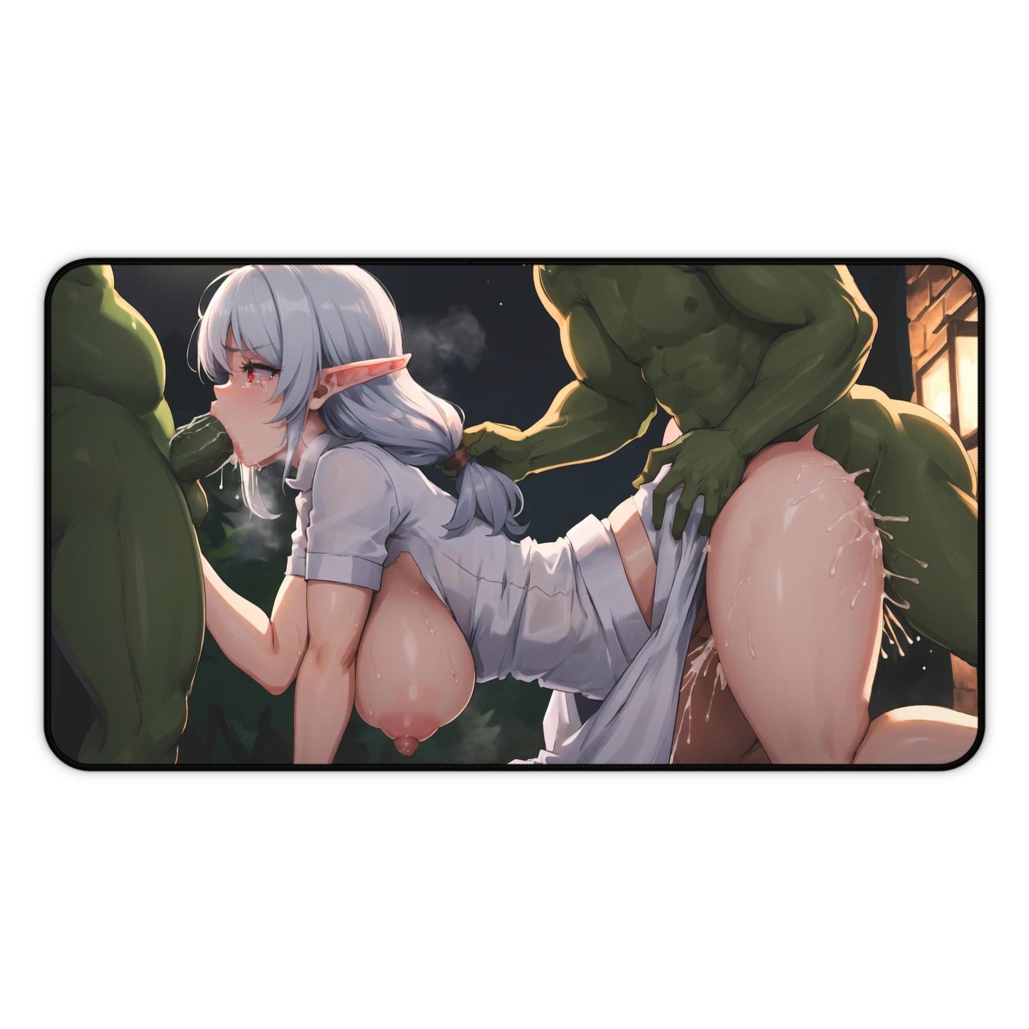 Lewd Mouse Pad | Elf Fucked By Orcs | NSFW | Goblin Slayer | Threesome | Tits | Ass | Sex | Wet Pussy | Fucking| Ecchi | Waifu | Otaku | Sexy Playmat | Naked Anime Girl | Elf