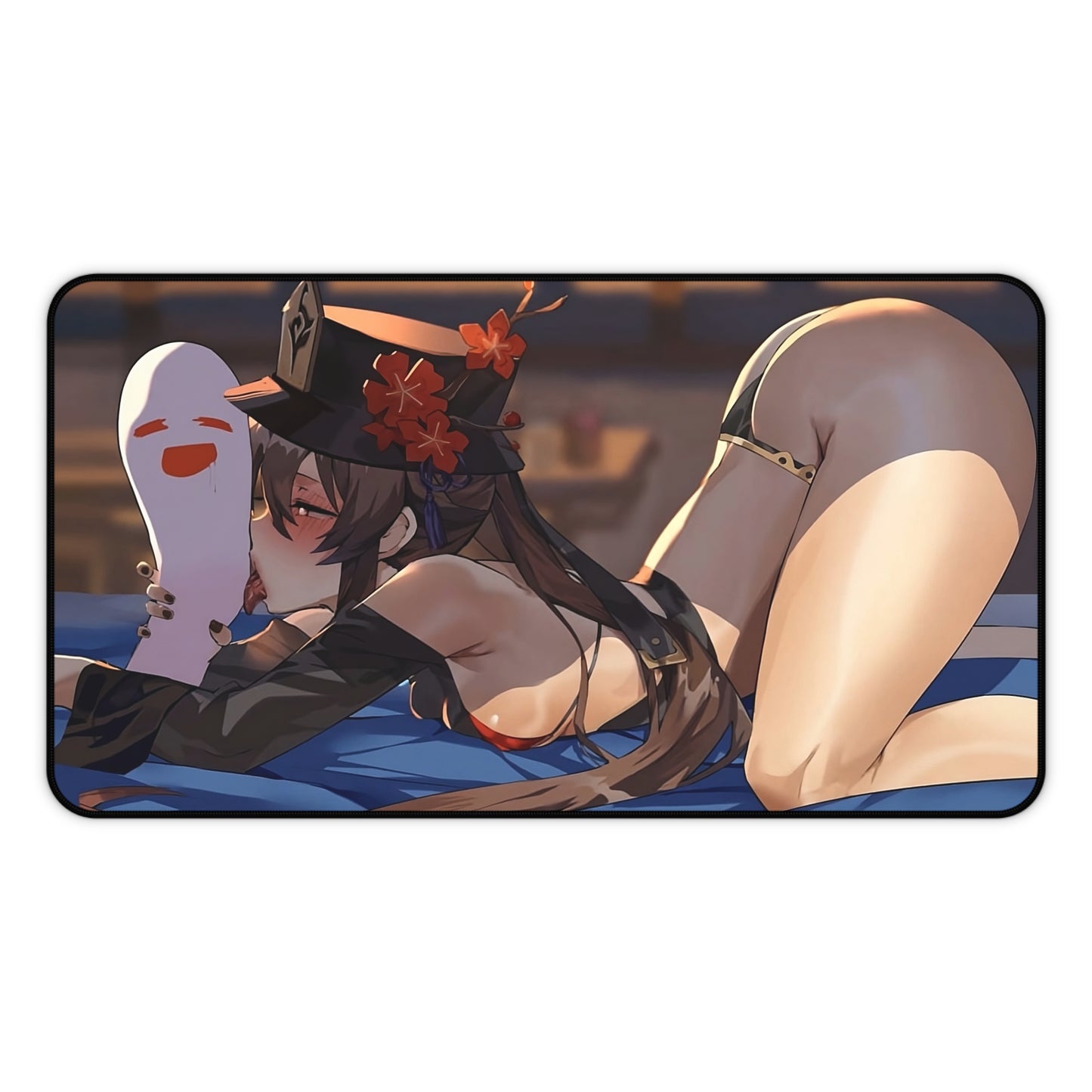 Lewd Mouse Pad | Hu Tao | Genshin Impact | Ass | Ecchi | Waifu | Ahegao | Otaku | Weeb | Sexy Anime Ass | Hu Tao licking Ghost