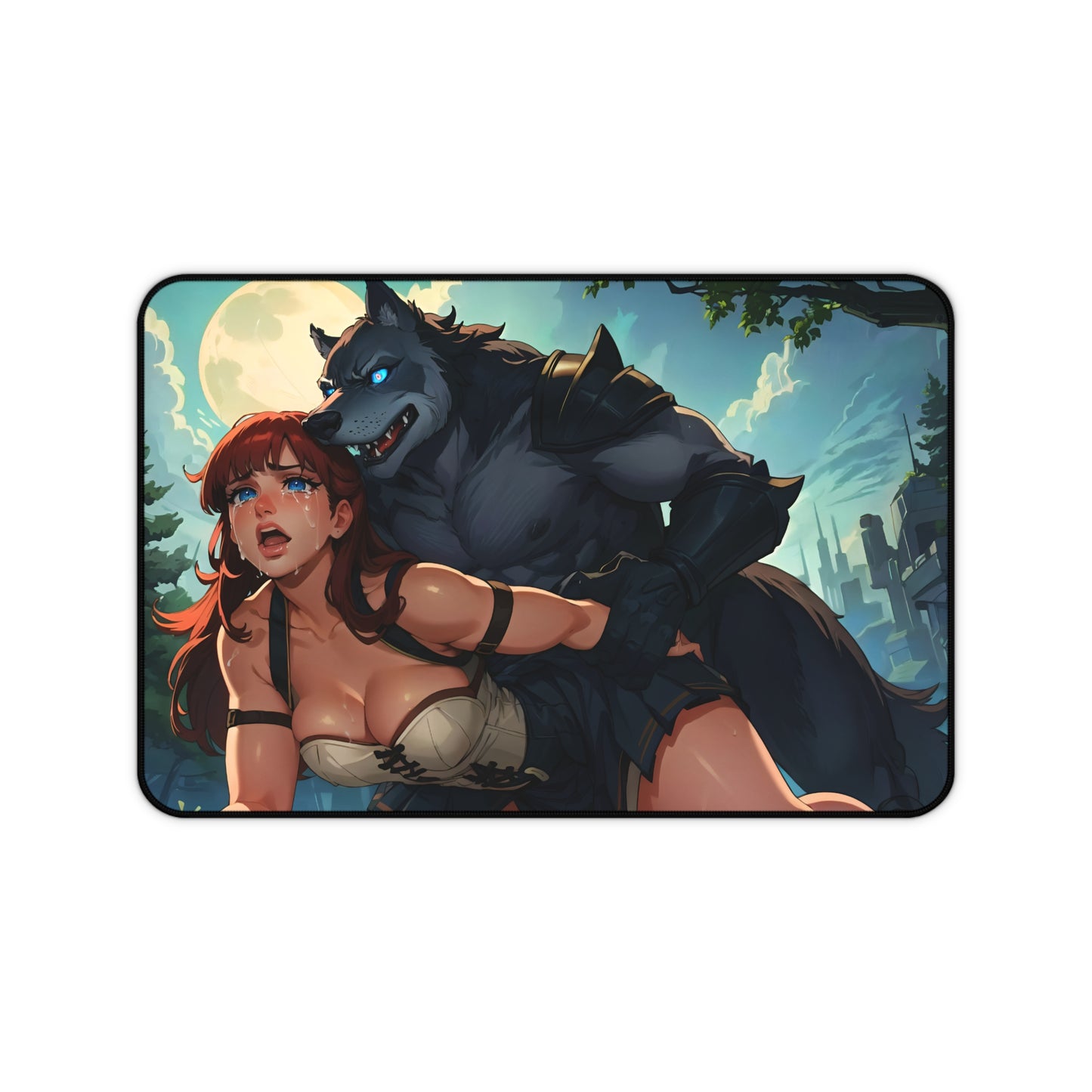 Lewd Mouse Pad | Werewolf Fucks Woman | Fantasy | NSFW | Werewolf Rule34 | Ecchi | Waifu | Ahegao | Sexy Playmat | Erotic | Redhead | Ginger | Red Hair