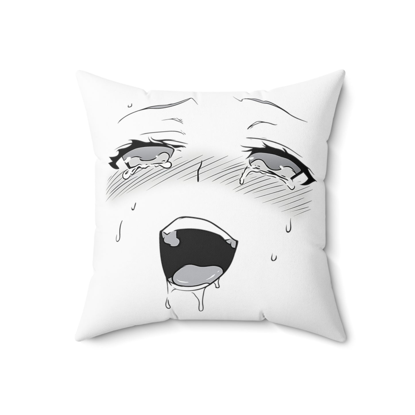 Ahegao Face Pillow | Ahegao Square Pillow | Funny Anime Pillow | Gift For Otaku | Gift For Waifu | Gift For Anime Lover