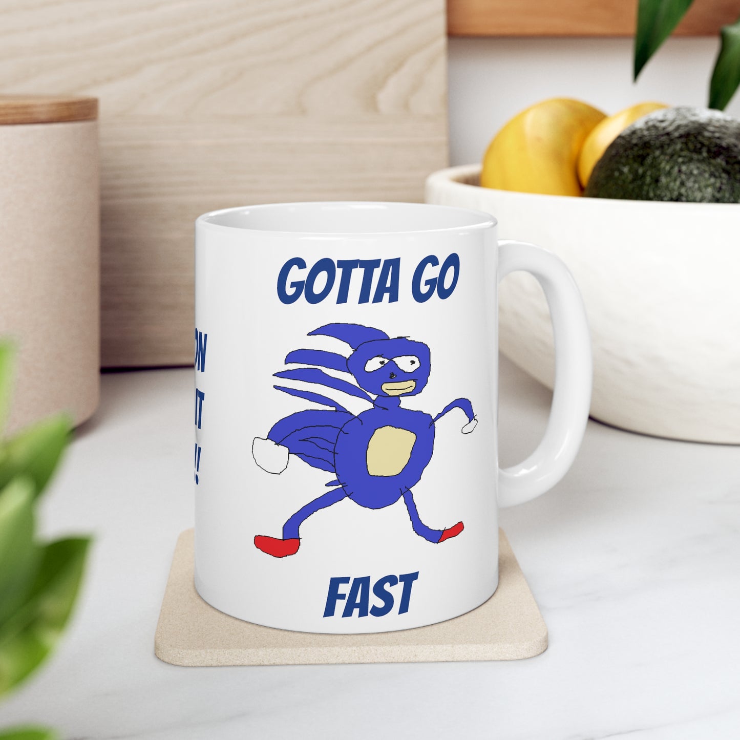 Sanic Hedegehog Mug, Sanic Hedegehog Meme, Meme Humor, Gotta Go Fast, Funny Mug, Cumon Step It Up, Gen Z Humor