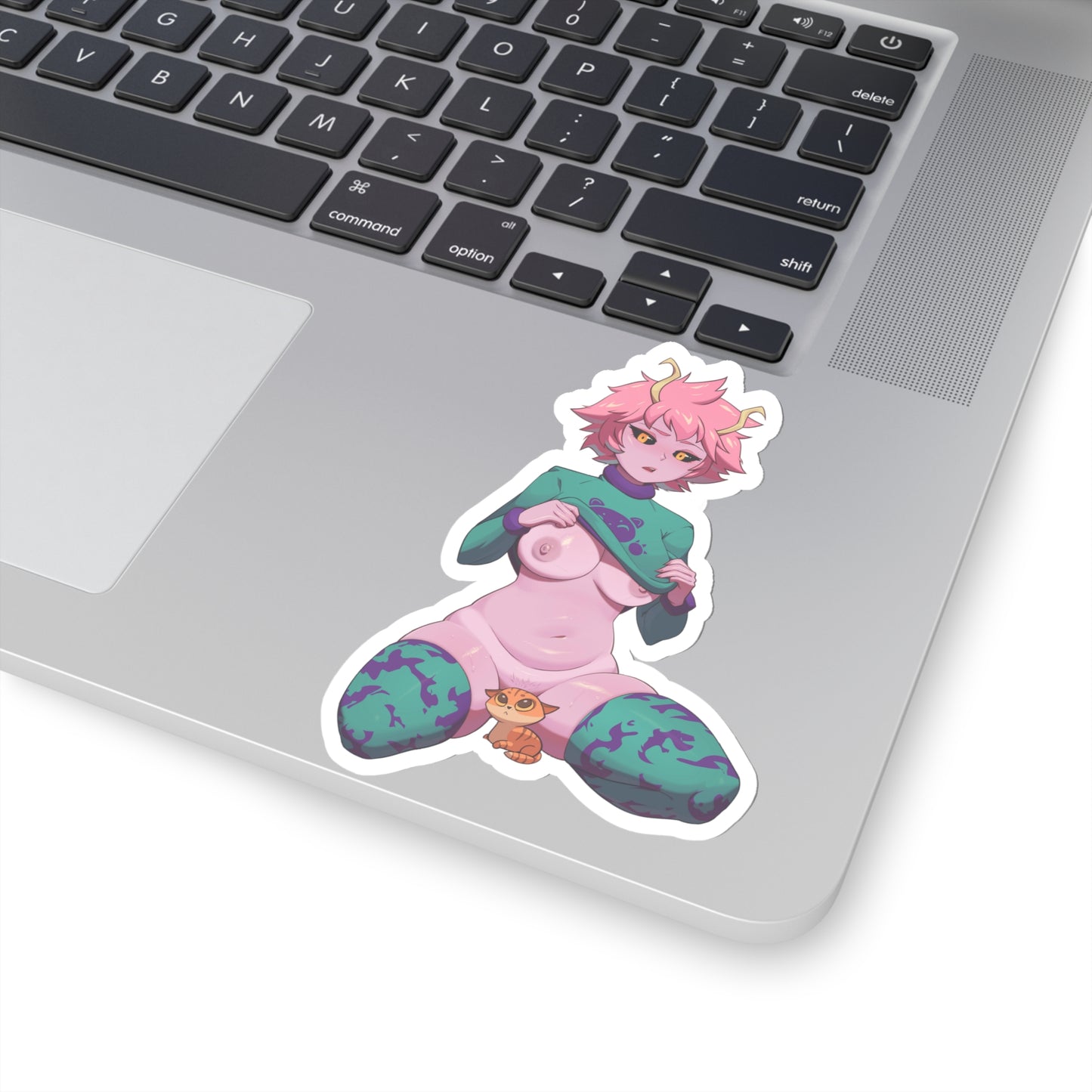 Lewd Ashido Minaa Sticker | Cat | Kitty And Tiddy Kiss-Cut Sticker | MHA Sticker | Uncensored Anime | Sexy Anime Sticker | Lewd Anime Sticker | Otaku | Waifu