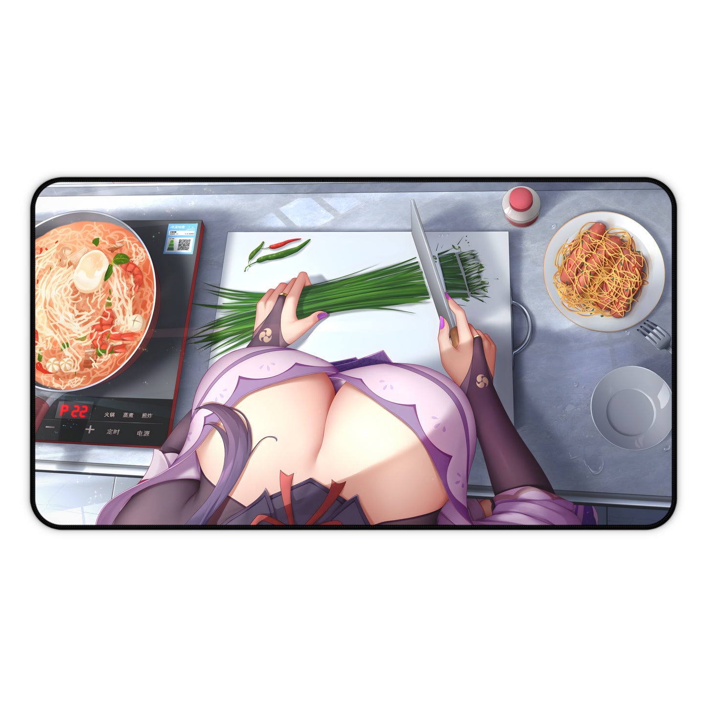 Sexy Mouse Pad | Raiden Shogun | Genshin Impact | Ecchi | Waifu | Knife | Food | Kitchen | Ecchi | Waifu | Ahegao | Sexy Playmat | Erotic