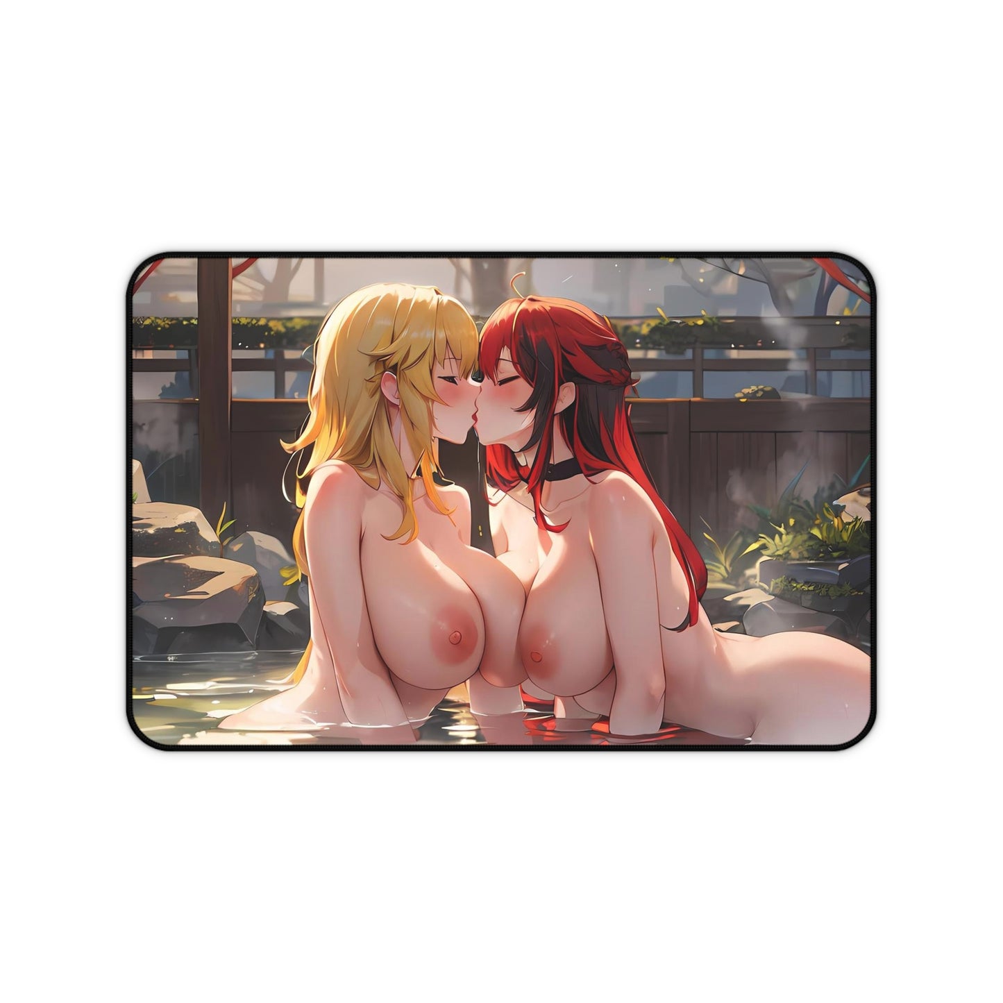 Sexy Anime Mouse Pad | Busty Girls Kissing | Hot Anime Girls | Yuri | Ginger | Lesbian | Ecchi | Waifu | Ahegao | Sexy Playmat | Erotic