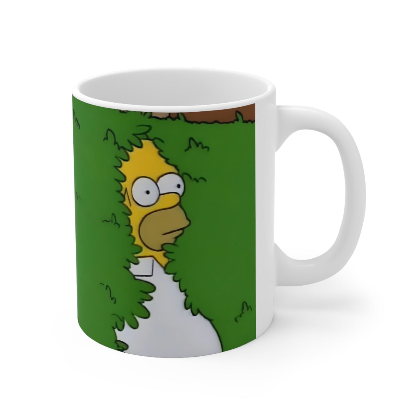 Homer Simpson Mug | Homer Backing Into Bush Meme Mug | Funny Mug | The Simpsons | Meme Mug