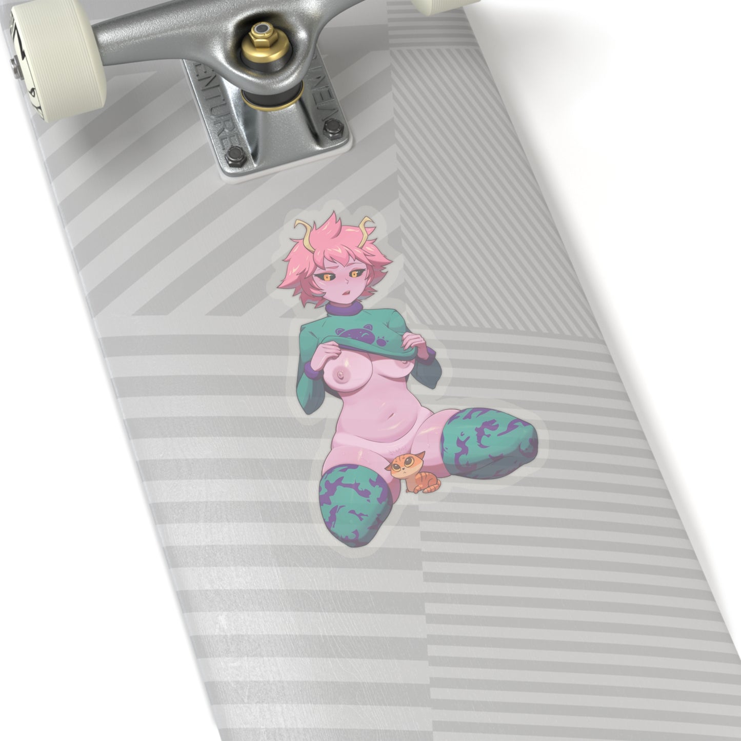 Lewd Ashido Minaa Sticker | Cat | Kitty And Tiddy Kiss-Cut Sticker | MHA Sticker | Uncensored Anime | Sexy Anime Sticker | Lewd Anime Sticker | Otaku | Waifu