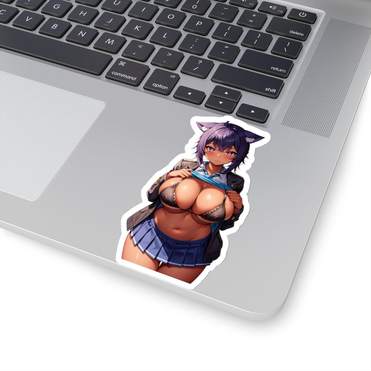 Sexy Waifu Sticker | Nekomata Okayu | Vtuber | Big Boobs | Sexy Ebony | Sexy Anime Sticker | Lewd Anime Sticker | Otaku | Waifu | Waifu Sticker