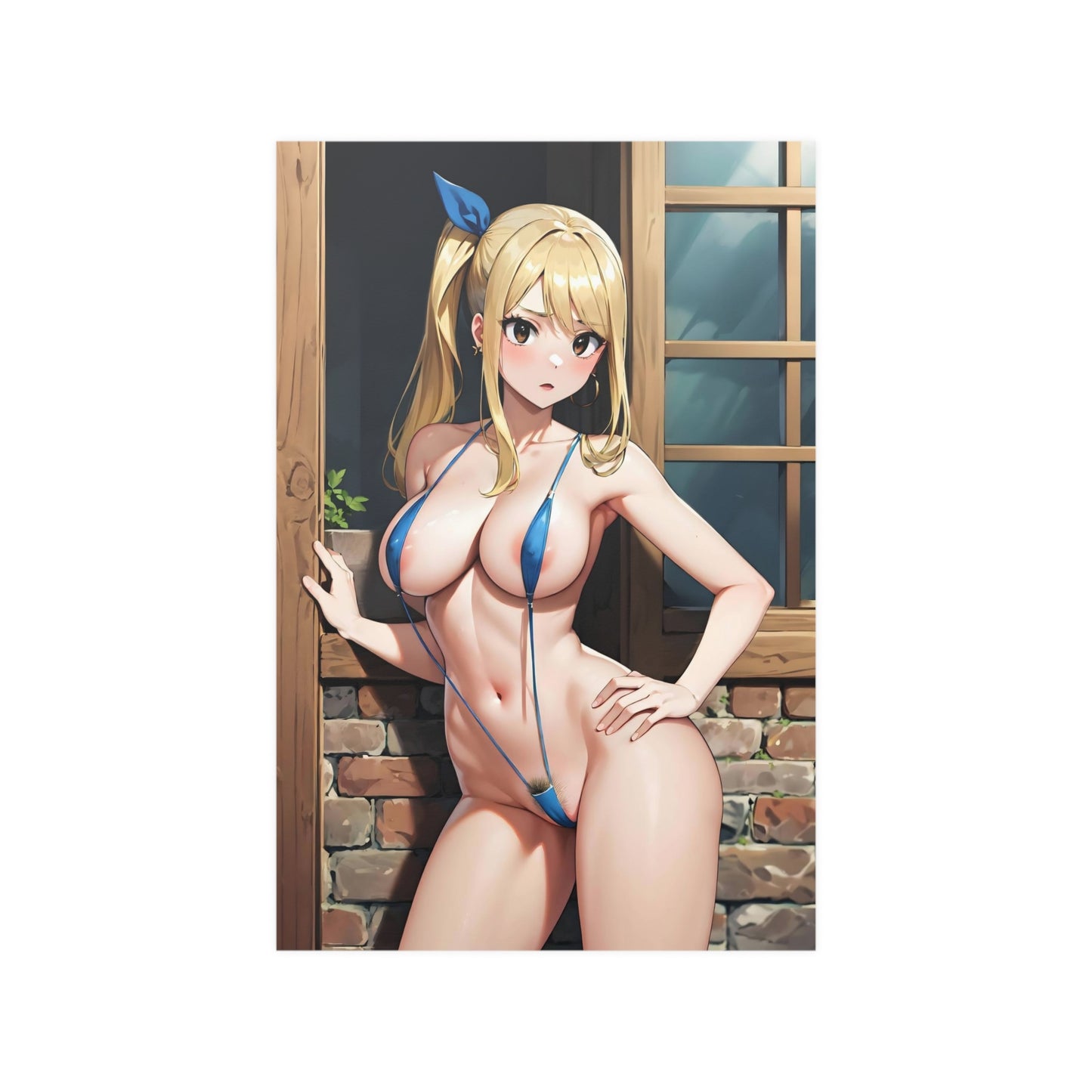 Sexy Lucy Heartfilia Poster | Lewd Waifu | Waifu Lucy Poster | Hot Anime Girl | Ecchi