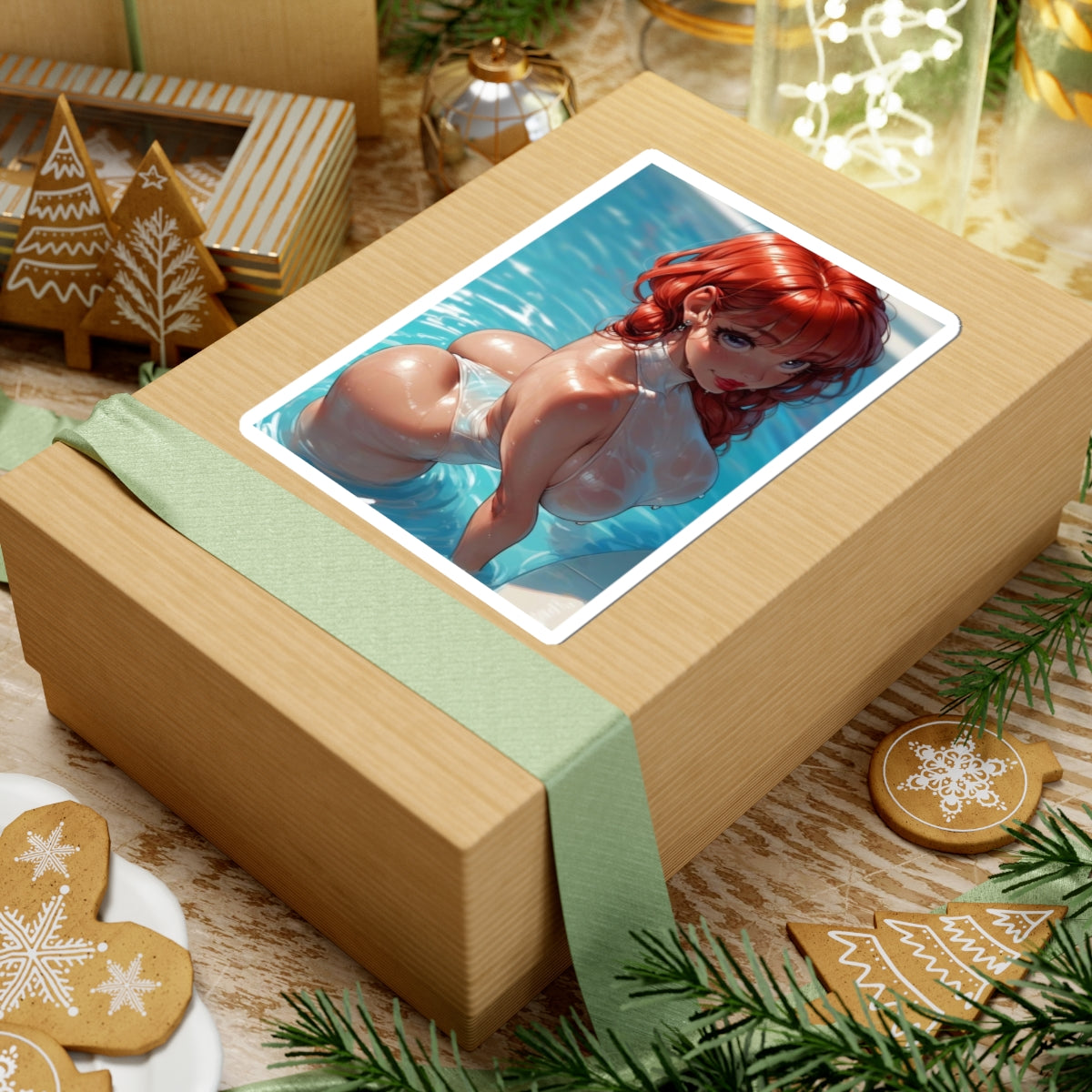 Sexy Ginger Waifu Sticker | Redhead | Ass