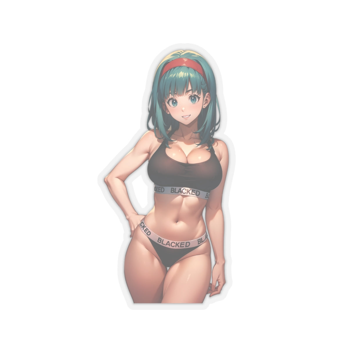 Sexy Anime Sticker | Bulma | Lewd Anime Sticker | Lewd Sticker | Sexy Waifu Sticker | Blacked | SAMSARA_AI