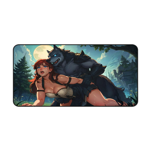 Lewd Mouse Pad | Werewolf Fucks Woman | Fantasy | NSFW | Werewolf Rule34 | Ecchi | Waifu | Ahegao | Sexy Playmat | Erotic | Redhead | Ginger | Red Hair