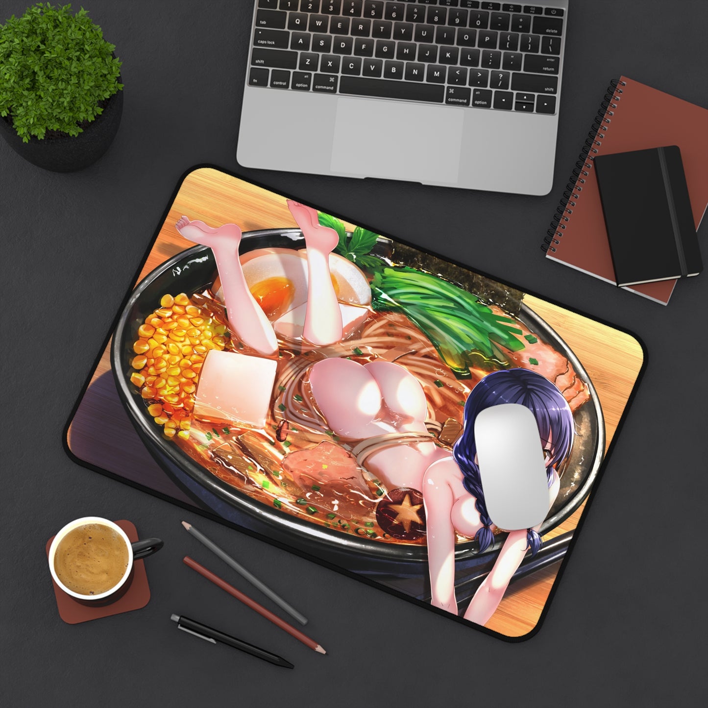 Lewd Mouse Pad | Food Wars | Food Wars Sexy Mousepad | Megumi Tadokoro | Sexy Ramen Desk Mat | Ecchi Playmat | Ecchi | Waifu