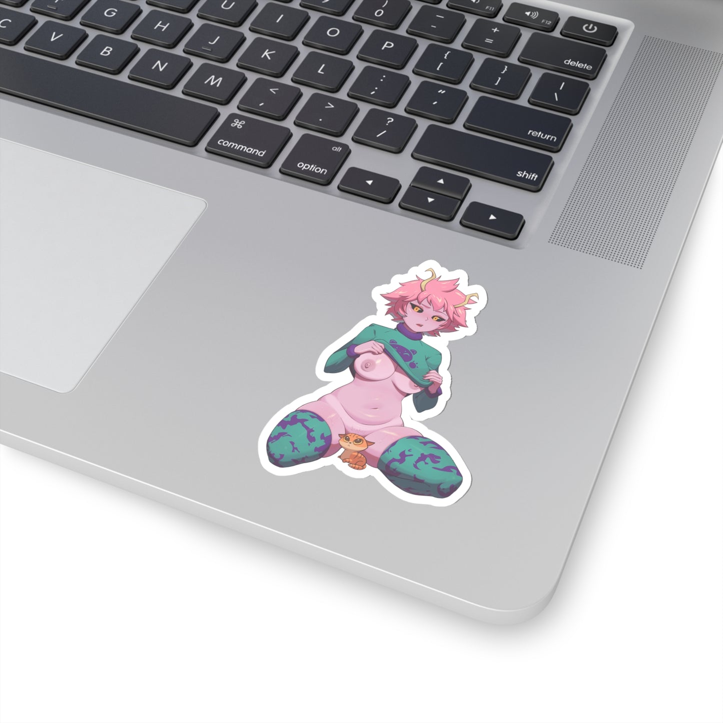 Lewd Ashido Minaa Sticker | Cat | Kitty And Tiddy Kiss-Cut Sticker | MHA Sticker | Uncensored Anime | Sexy Anime Sticker | Lewd Anime Sticker | Otaku | Waifu