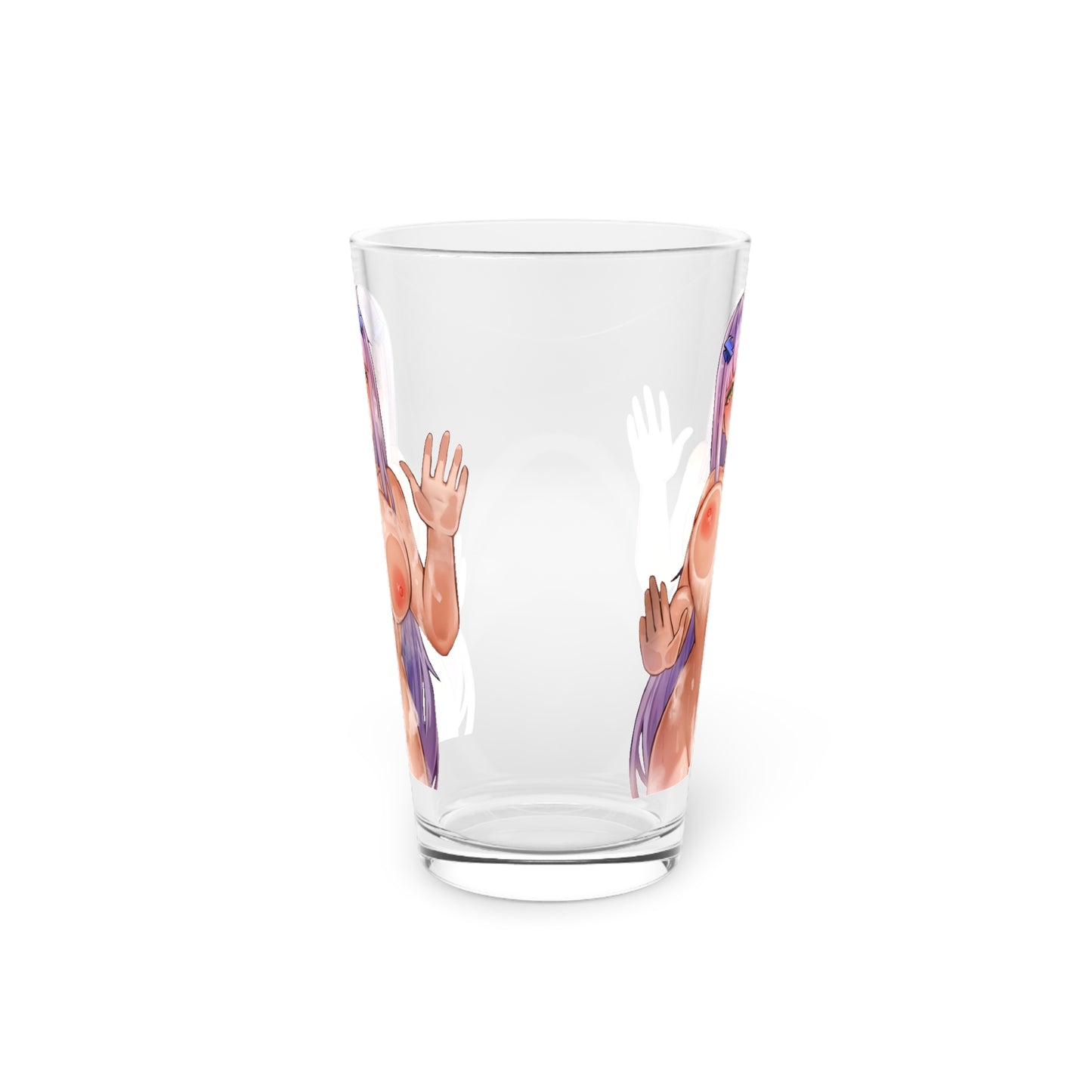 Boobs Pressed Against Glass | Pint Glass | Lewd Anime Glass | Erotic Merchandise | Naked Anime Girl | Uncensored Anime | Tits