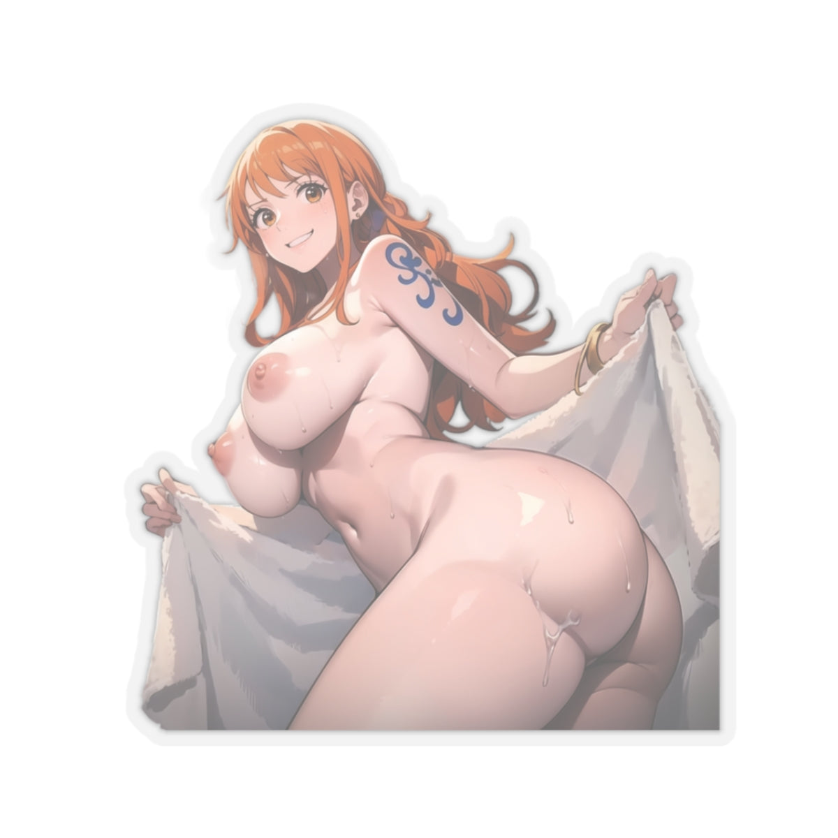 Sexy Anime Sticker | Nami | Lewd Anime Sticker | Lewd Sticker | Sexy Waifu Sticker | Towel | SAMSARA_AI