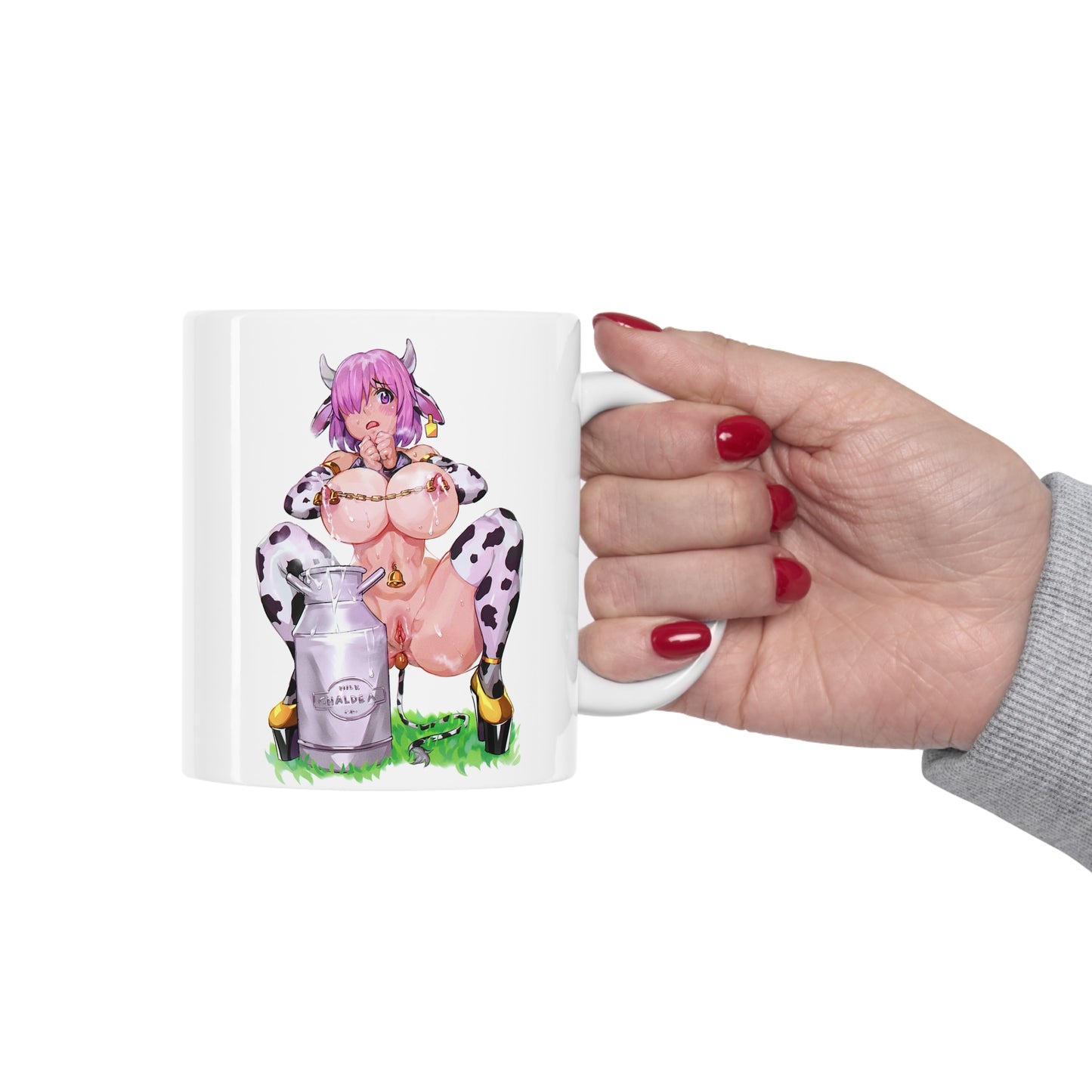 HuCow Mug | Funny Anime Mug | Lewd Anime Mug | Anal Plug | Pussy | Cow Costume