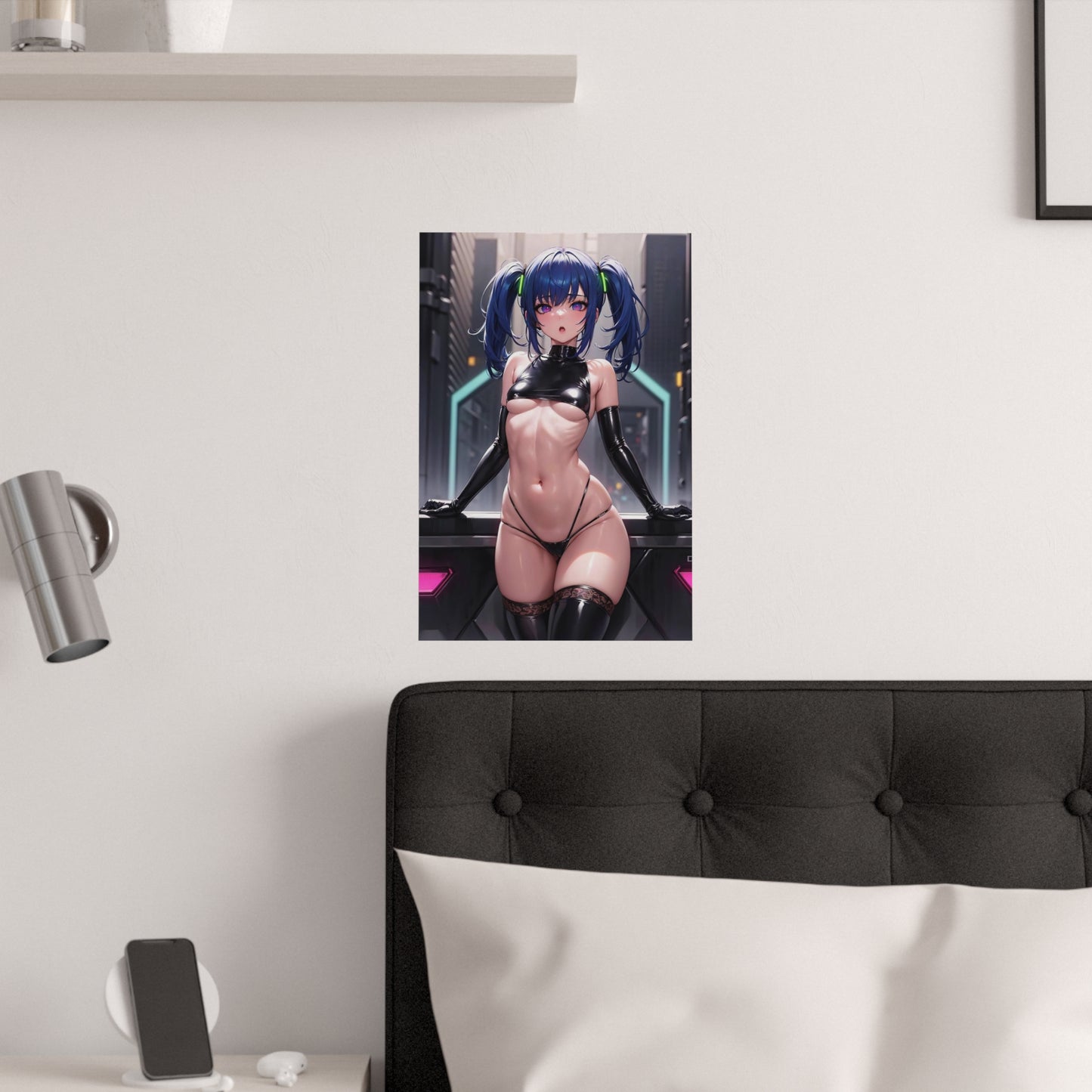 Waifu Poster | Hot Anime Girl | Ecchi | Cyberpunk