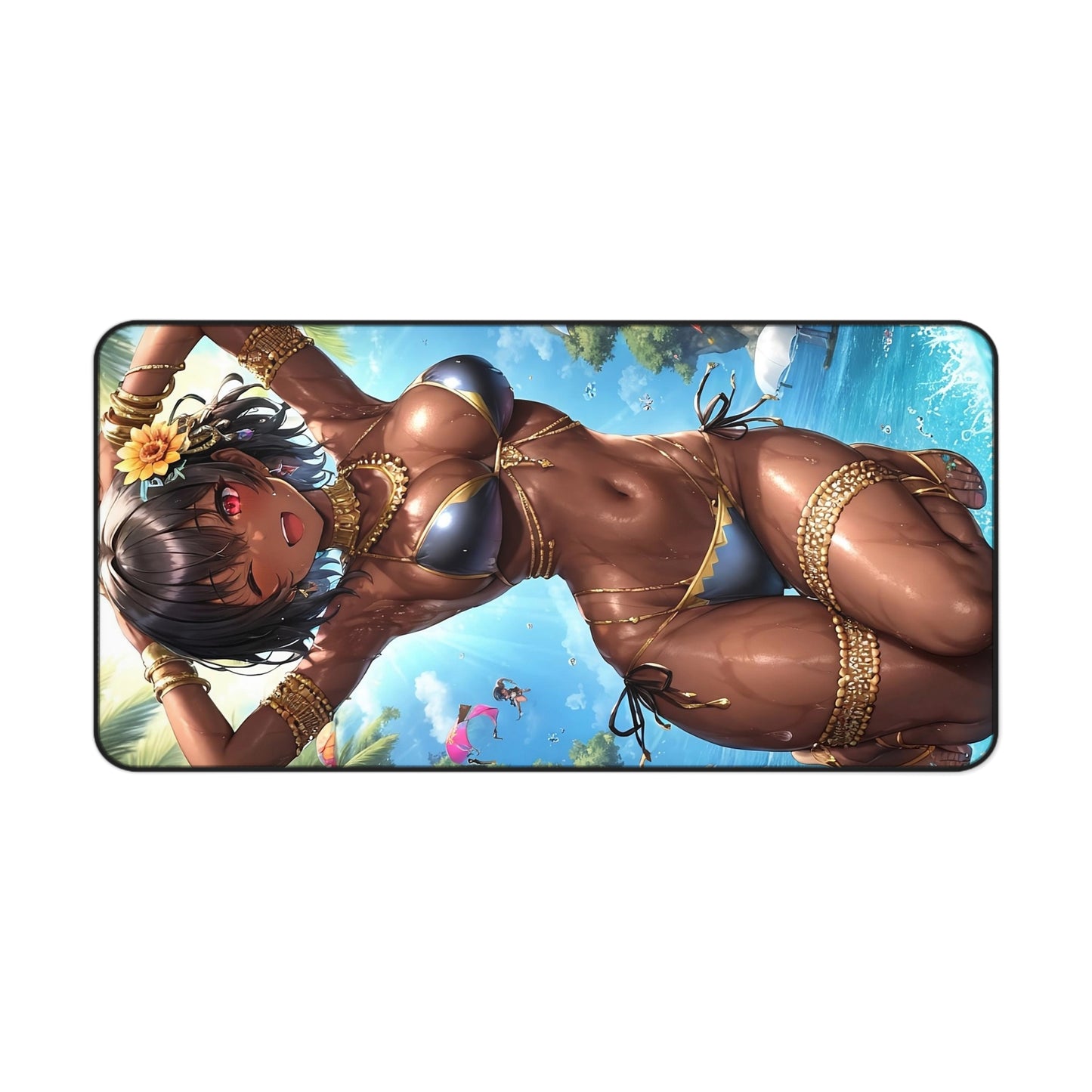 Sexy Mouse Pad | Beautiful Ebony | Ecchi Desk Mat | Waifu | Otaku | Ebony | Bikini | Sexy Playmat | Lewd