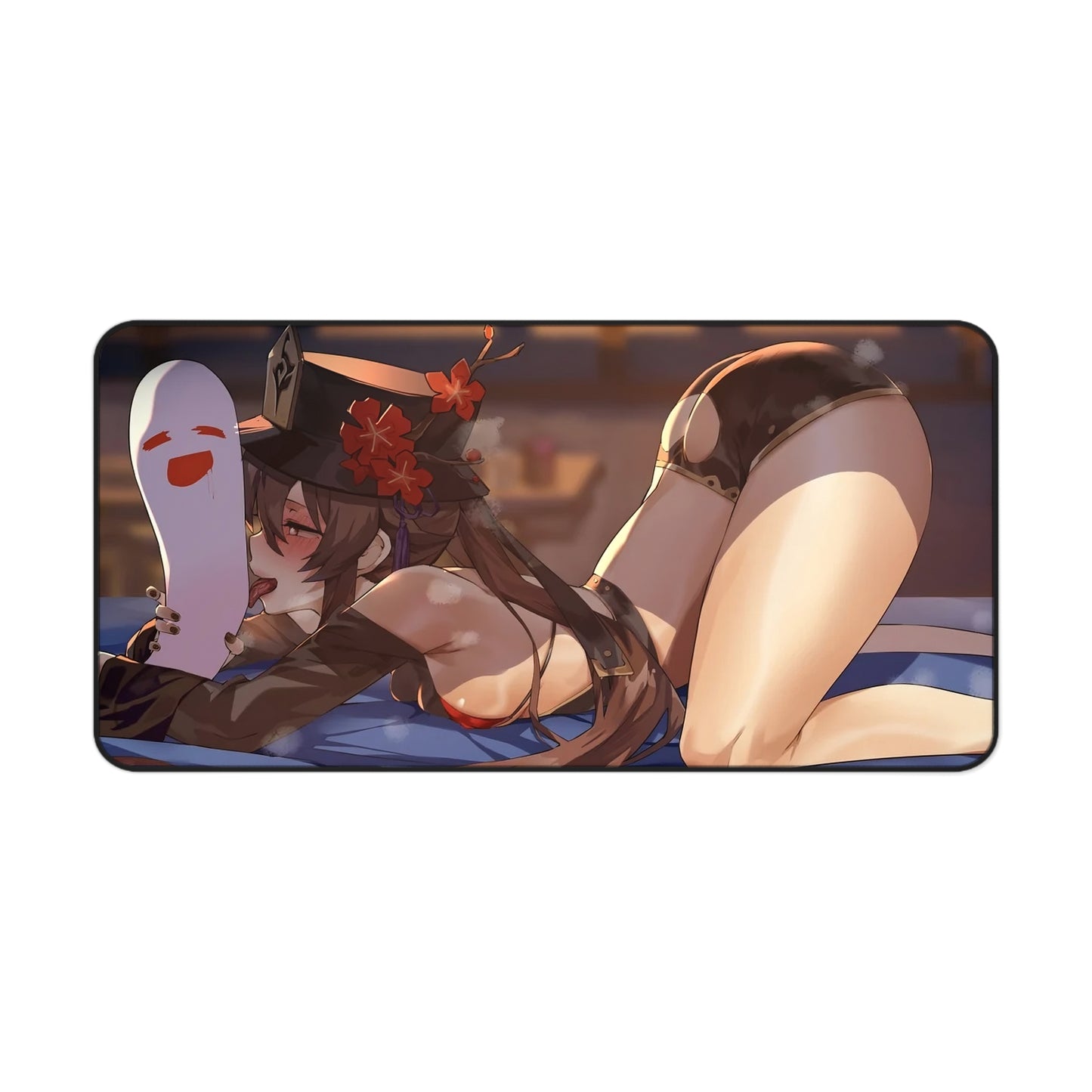 Hu Tao Mouse Pad | Genshin Impact Desk Mat | Sexy Hu Tao | Genshin Impact Merchandise | Hu Tao Licking Ghost