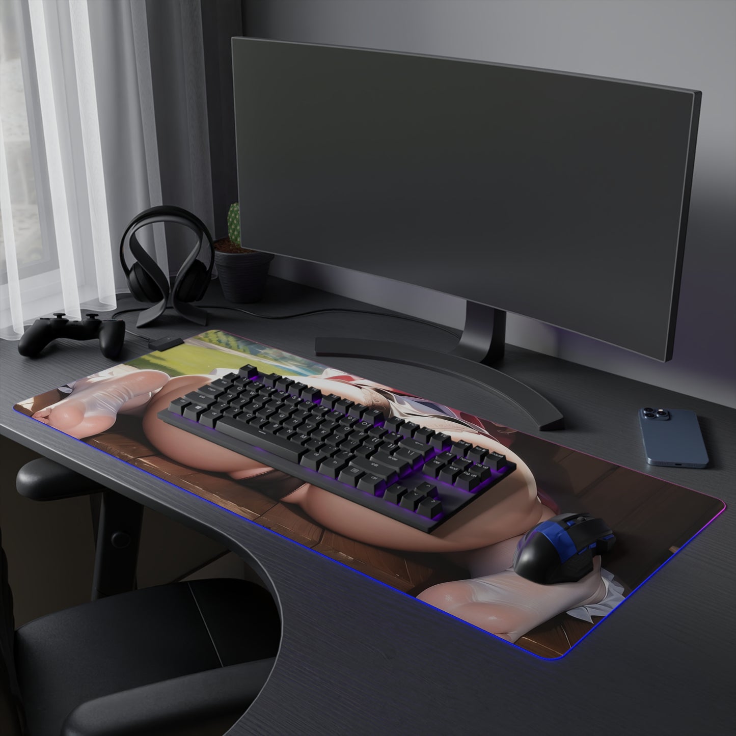 Sexy Ass Mousepad | LED Gaming Mouse Pad | Big Ass | Lewd Gaming Setup