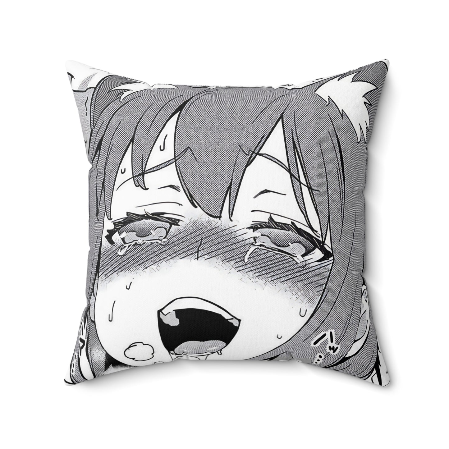 Ahegao Face Pillow | Furry | Ahegao Square Pillow | Funny Anime Pillow | Gift For Otaku | Gift For Waifu | Gift For Anime Lover