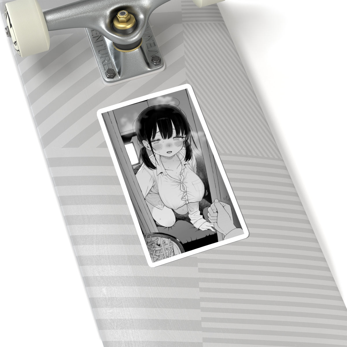 Hentai Sticker | Hentai NSFW Sticker | Ecchi Aesthetic | Black and White | Monochrome