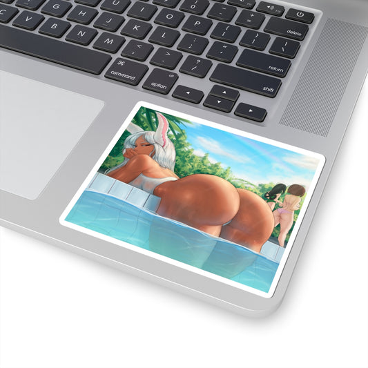 Waifu Sticker | Hentai Girls Sticker | MHA Bunny Girl Ebony brown skin