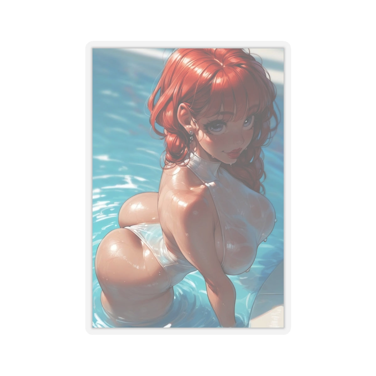 Sexy Ginger Waifu Sticker | Redhead | Ass