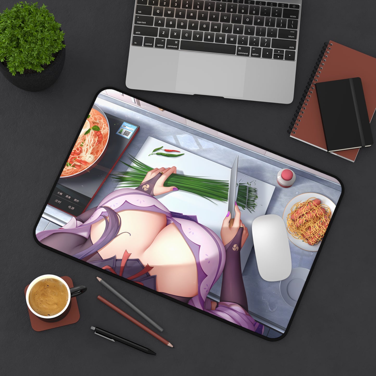 Sexy Mouse Pad | Raiden Shogun | Genshin Impact | Ecchi | Waifu | Knife | Food | Kitchen | Ecchi | Waifu | Ahegao | Sexy Playmat | Erotic