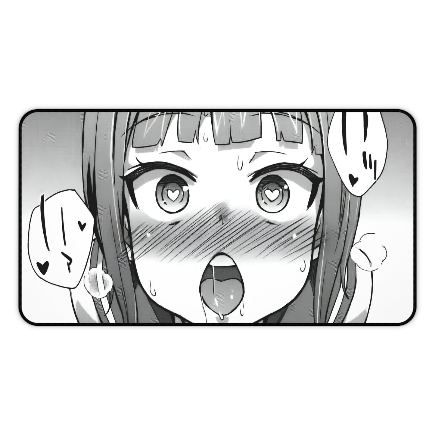 Ahegao Mouse Pad | Ahegao Face | Funny Anime Desk Mat | Ecchi | Waifu | Ahegao | Sexy Playmat | Erotic Anime Face | Lewd