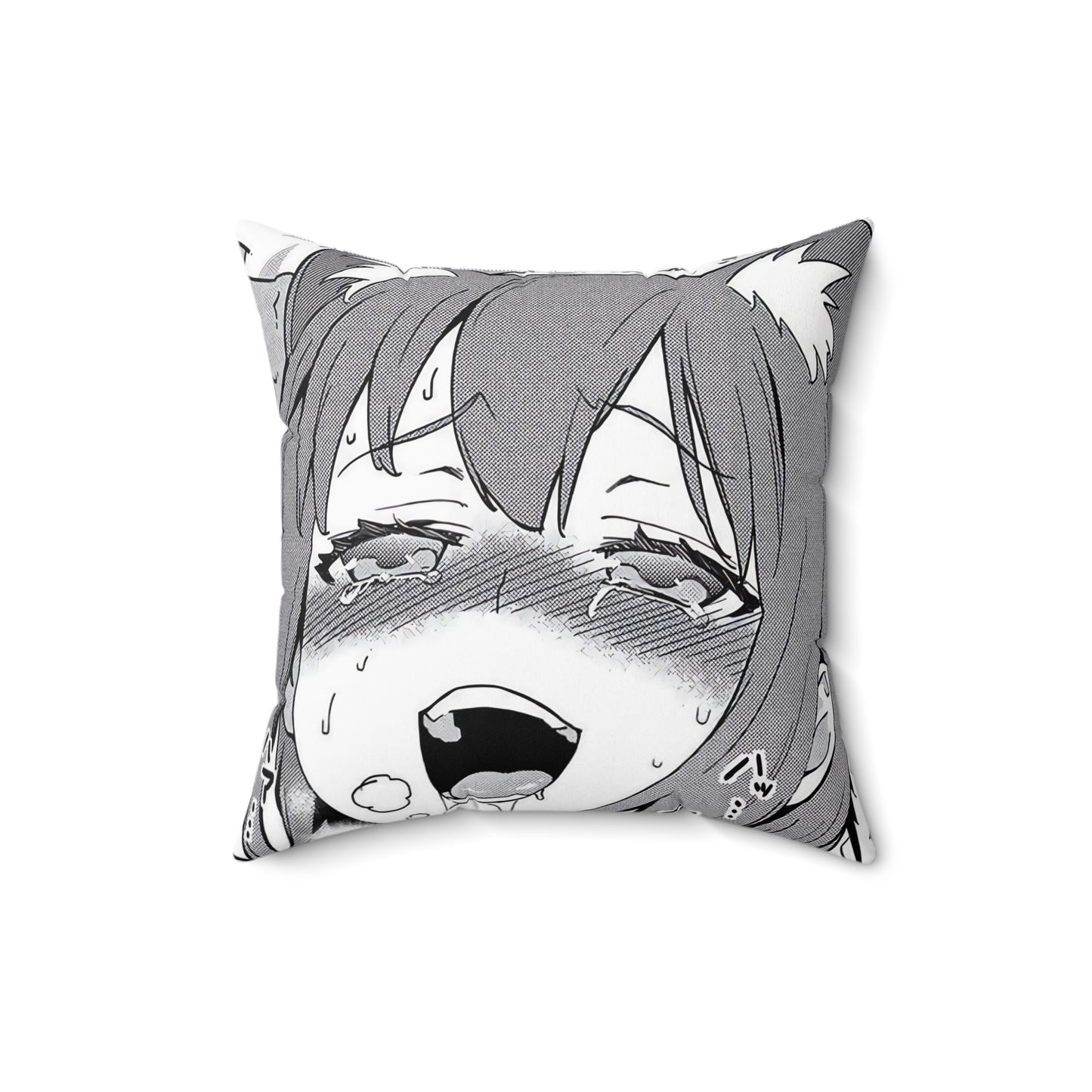 Ahegao Face Pillow | Furry | Ahegao Square Pillow | Funny Anime Pillow | Gift For Otaku | Gift For Waifu | Gift For Anime Lover