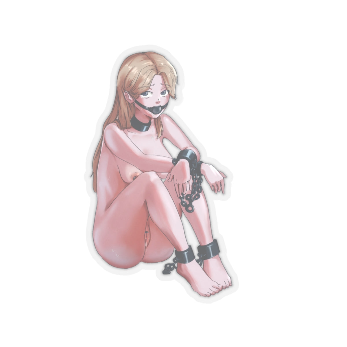Waifu Sticker | Hentai Girls Sticker | BDSM Chains Gagged