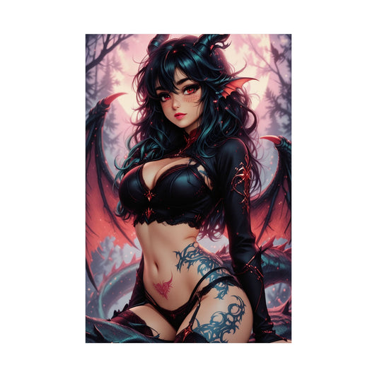 Sexy Succubus Waifu Poster | Ecchi | Demon Girl
