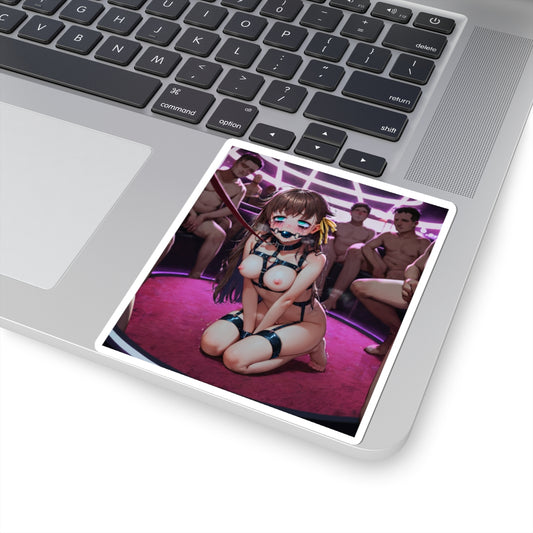 Waifu Sticker | Hentai Girls Sticker | BDSM Gagged Humiliation