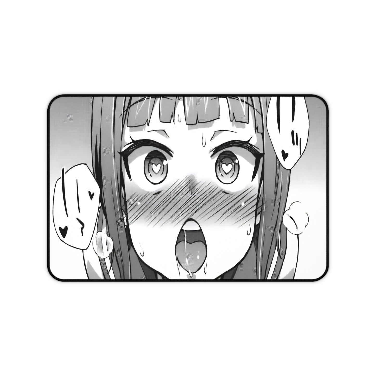 Ahegao Mouse Pad | Ahegao Face | Funny Anime Desk Mat | Ecchi | Waifu | Ahegao | Sexy Playmat | Erotic Anime Face | Lewd